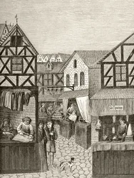 Boutiques dans une rue d